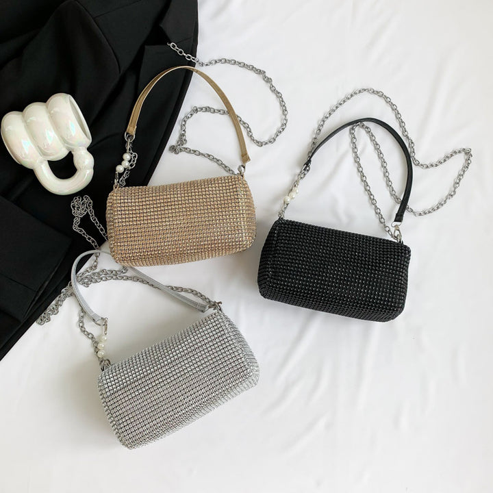 Elegant Crystal-Embellished Evening Clutch