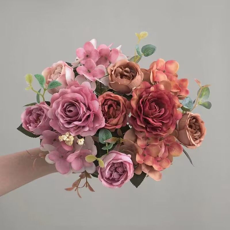 Lush Realistic Floral Bouquet Arrangement