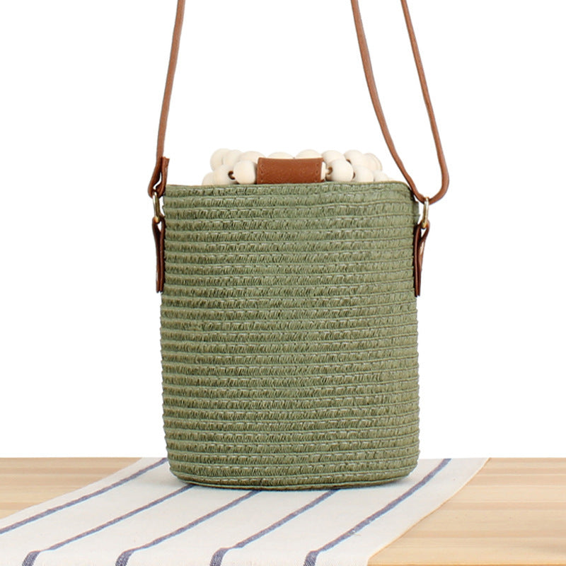 Handbag Made of High-Quality Woven Natural Material with Innovative Closure Stornfield