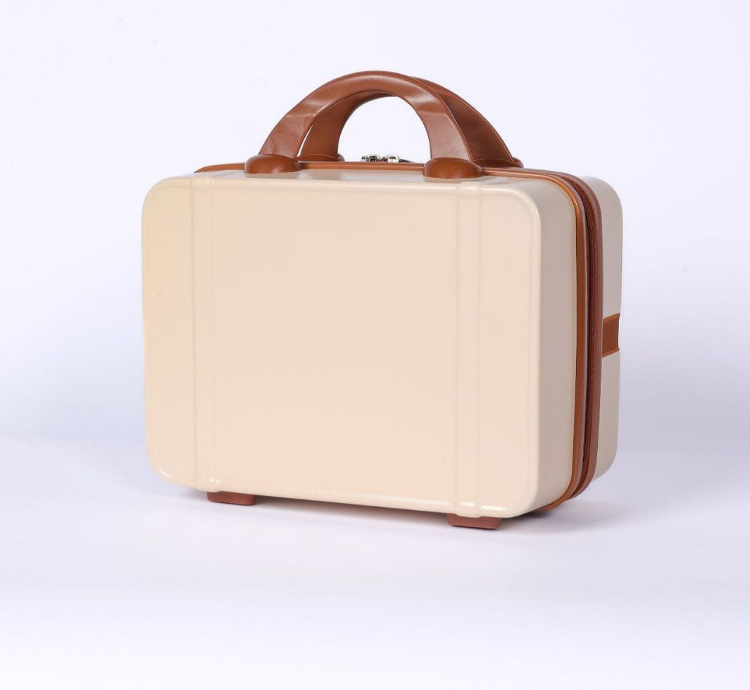 compact hard-shell mini travel vanity case with top handle secure zipper and stackable design Stornfield