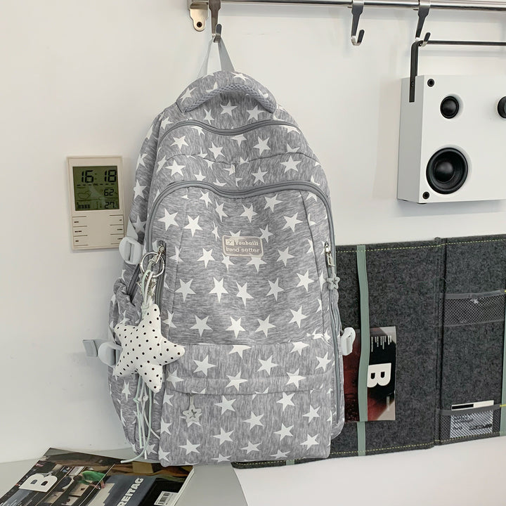 Trendy Star-Print School Backpack Stornfield