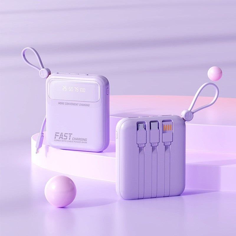 Portable power bank with integrated cables and multifunctional charging port Stornfield