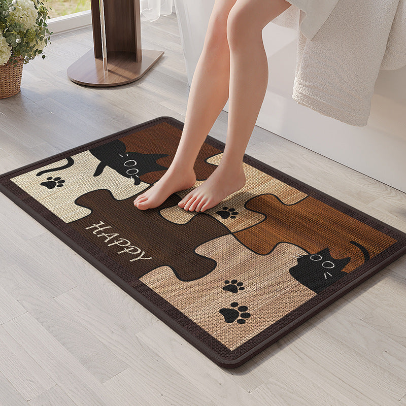 Decorative Puzzle Cat Doormat