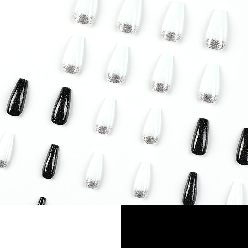 Glamorous artificial nails with glitter and ombre effect Stornfield