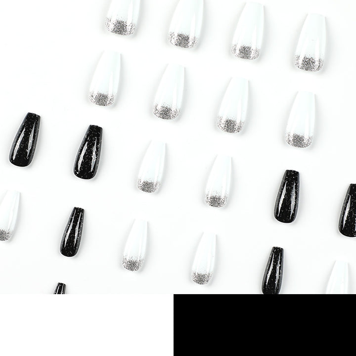 Glamorous artificial nails with glitter and ombre effect Stornfield