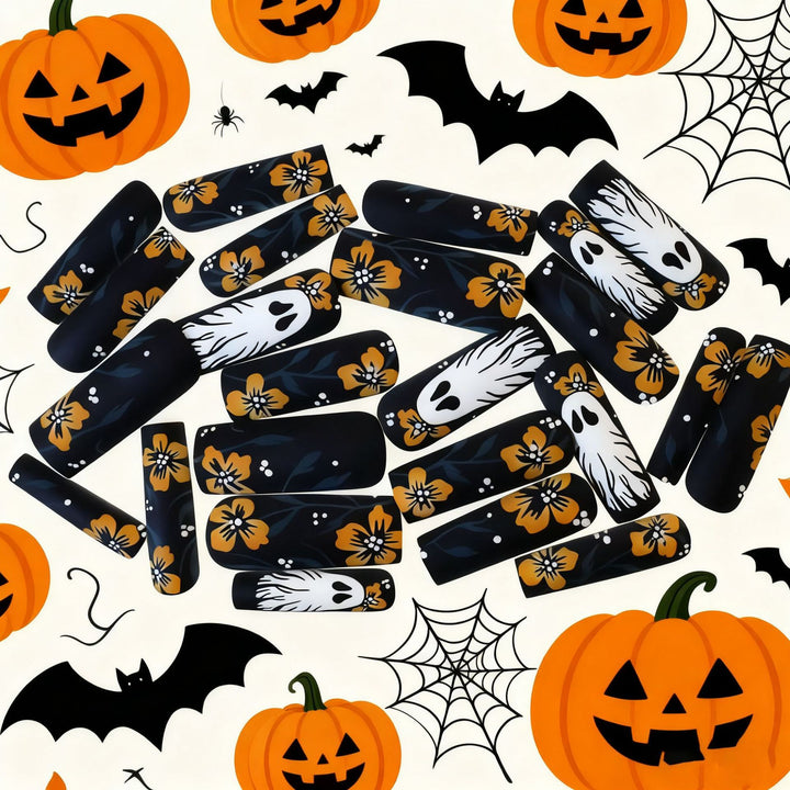 Artistic Halloween Themed Acrylic Nail Art Enhancements Stornfield