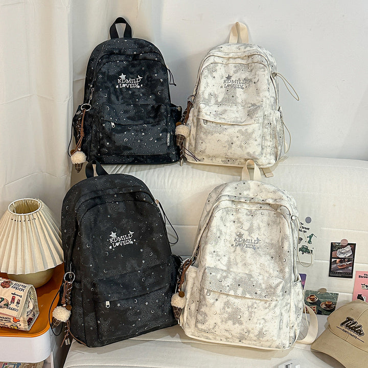 Stylish Starry-Print Backpack Stornfield
