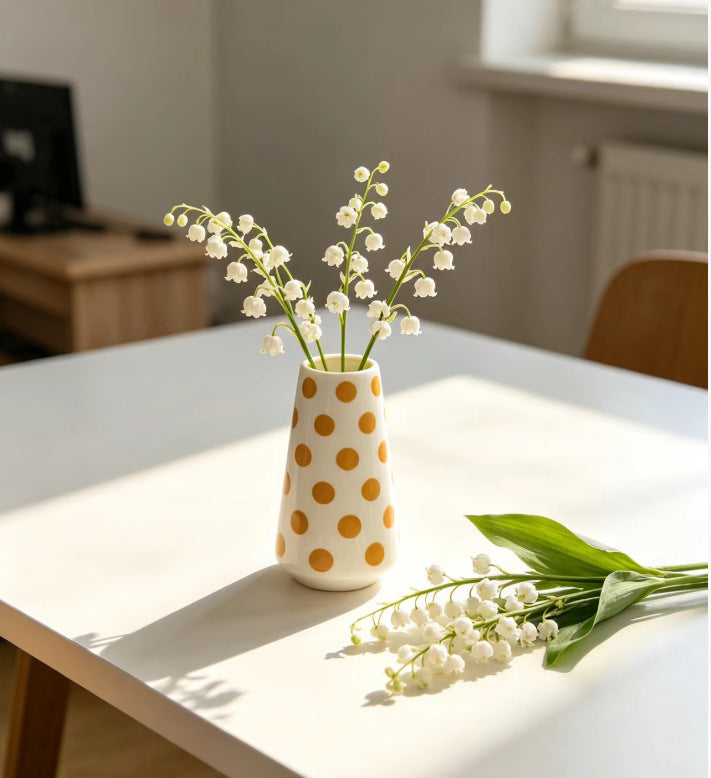 Modern Polka Dot Ceramic Vase Stornfeild