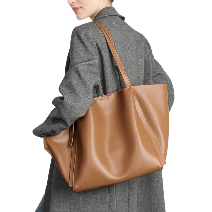 Sculpted Slouch Tote with Adjustable Buckled Shoulder Straps