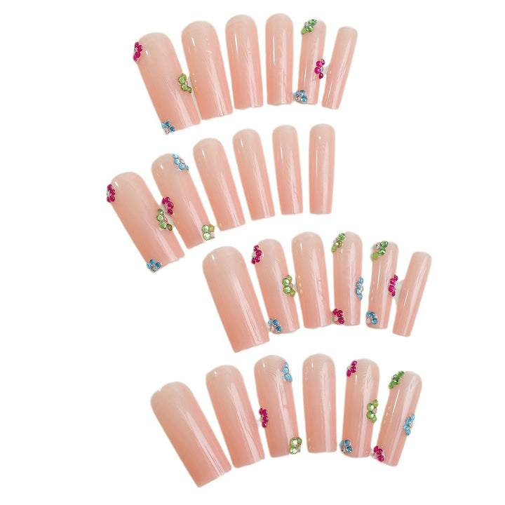 Artificial nail set with rhinestone accents Stornfield