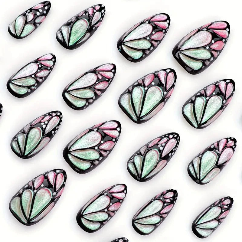 Artistic Butterfly-Inspired Nail Art Extensions Stornfield
