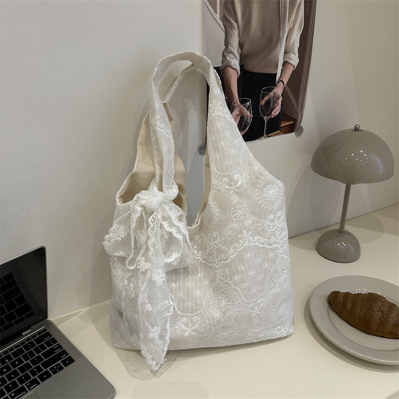 Elegant Lace-Trimmed Shoulder Bag Stornfield