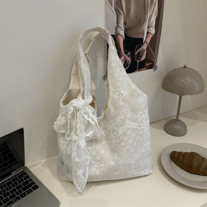 Elegant Lace-Trimmed Shoulder Bag Stornfield