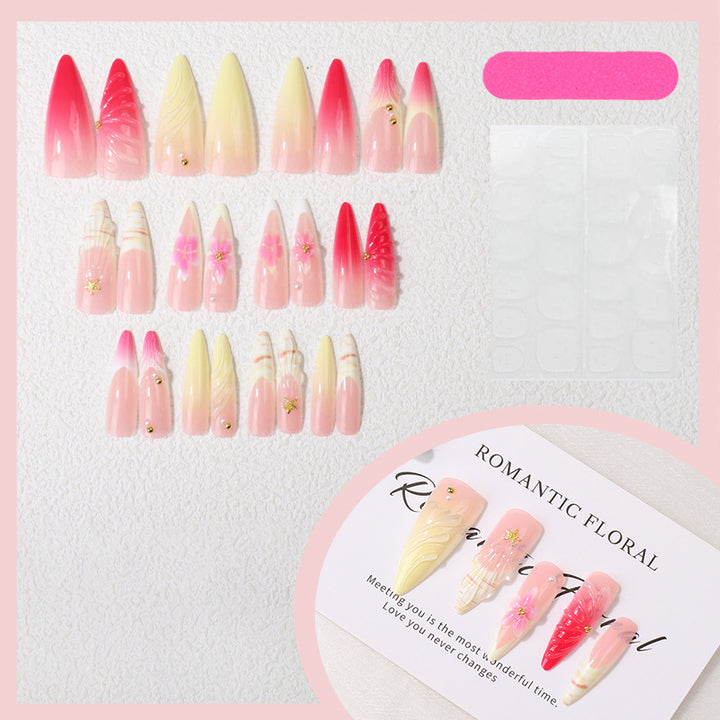 Romantic Floral Press-On Nail Tips Art Set Stornfield