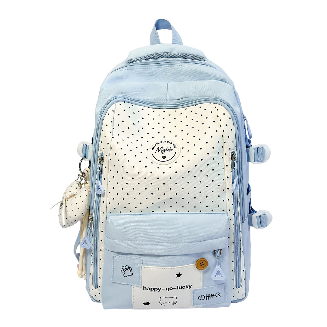 Playful Polka Dot Casual Backpack Stornfield