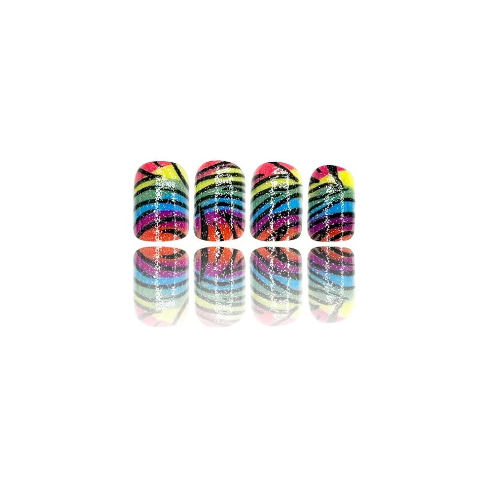 Creative nail art set with glittering rainbow pattern Stornfield