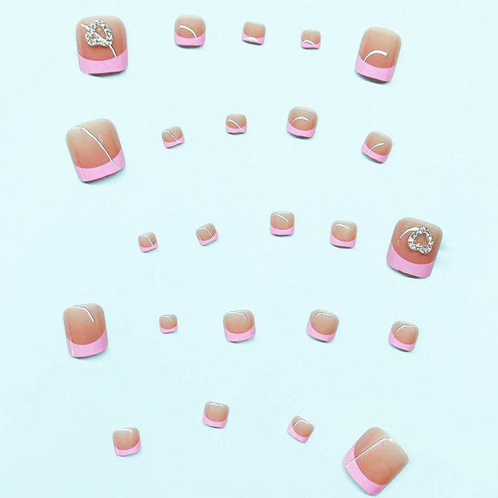 Nail art set with elegant heart accents Stornfield