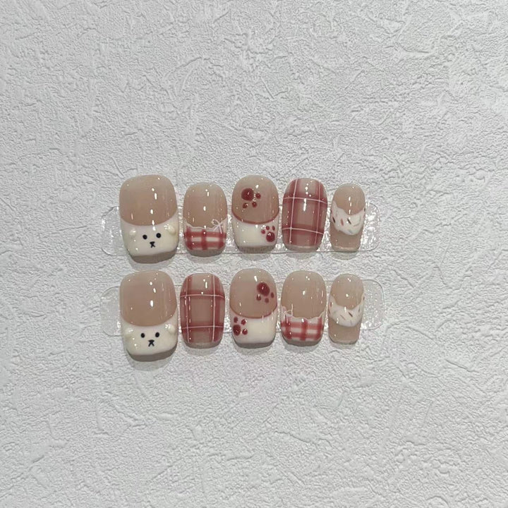 Cute Character Design Press-On Nail Art Set Stornfield