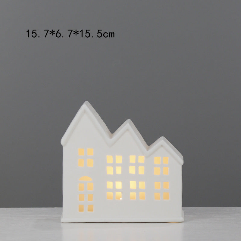 Decorative House-Shaped Ceramic Night Light Stornfeild