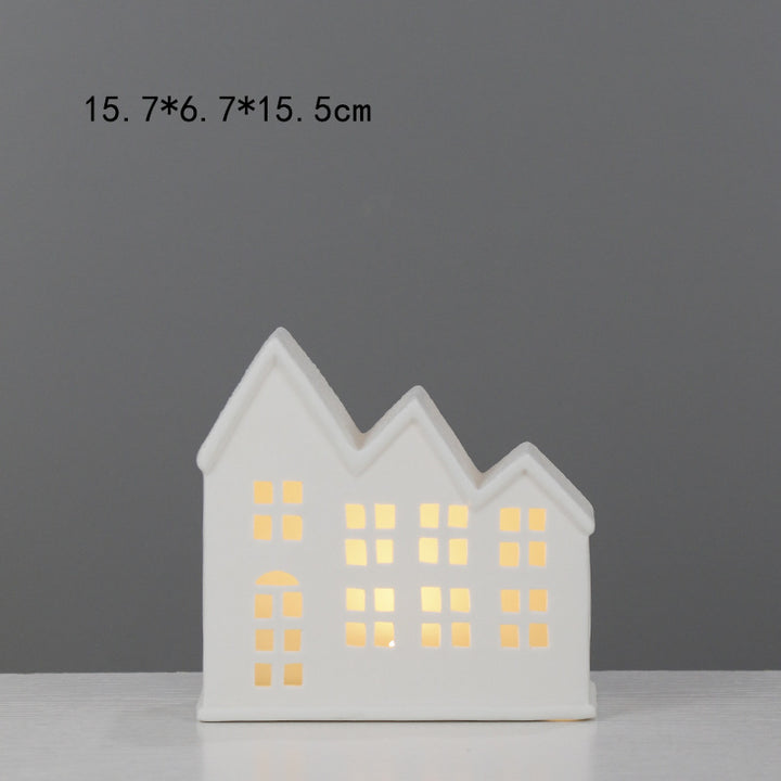 Decorative House-Shaped Ceramic Night Light Stornfeild
