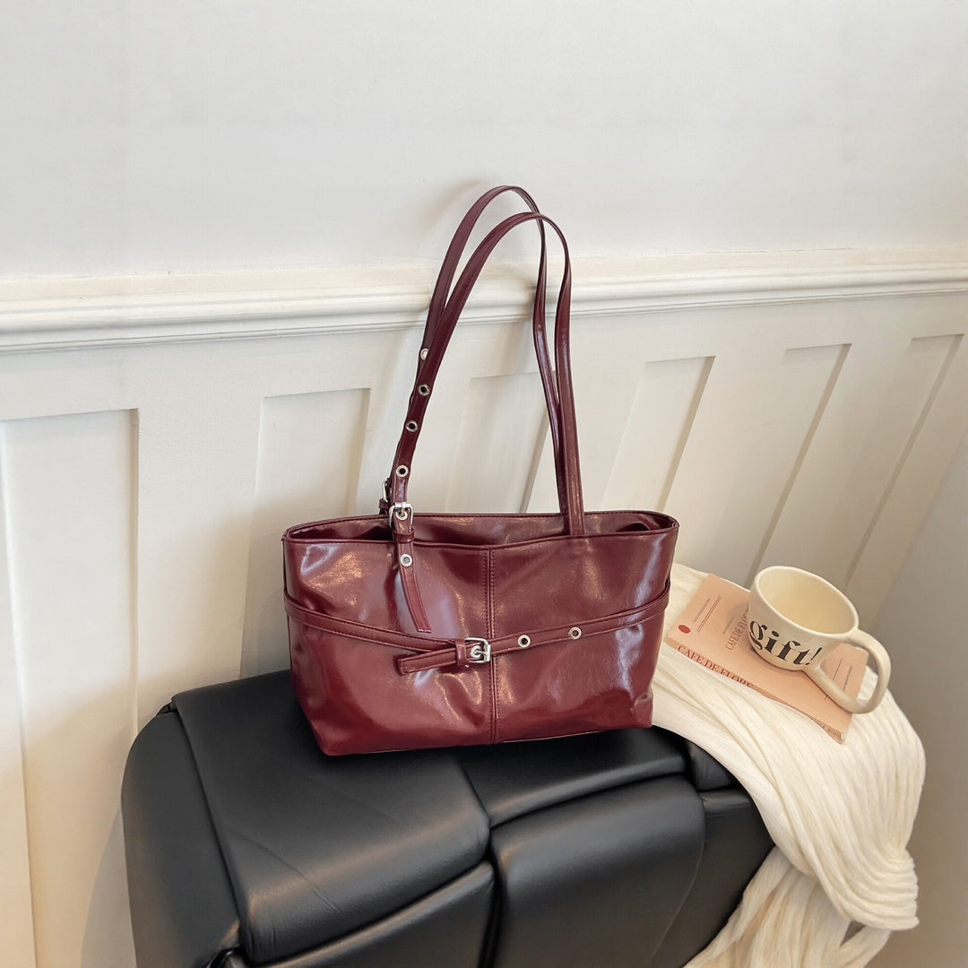 Stylish Patent Leather Tote Bag
