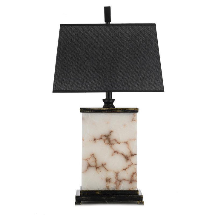Contemporary Marble & Fabric Table Lamp