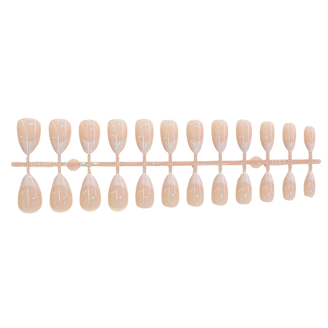 Natural French Tip Press-On Nail Set Stornfield