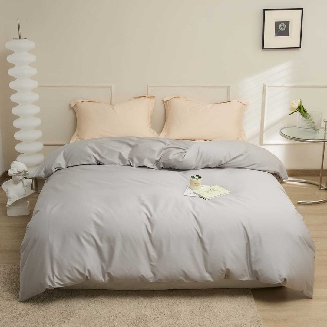 Luxury Breathable Cotton Duvet Cover Set with Pillow Shams