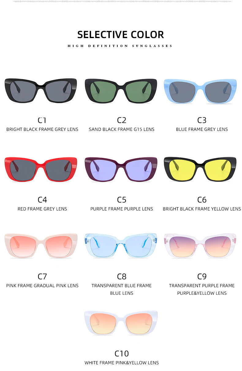 Ladies fashionable square sunglasses with comfortable wearing sensation Stornfield