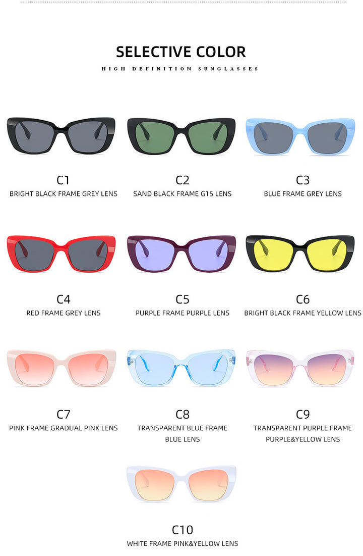 Ladies fashionable square sunglasses with comfortable wearing sensation Stornfield