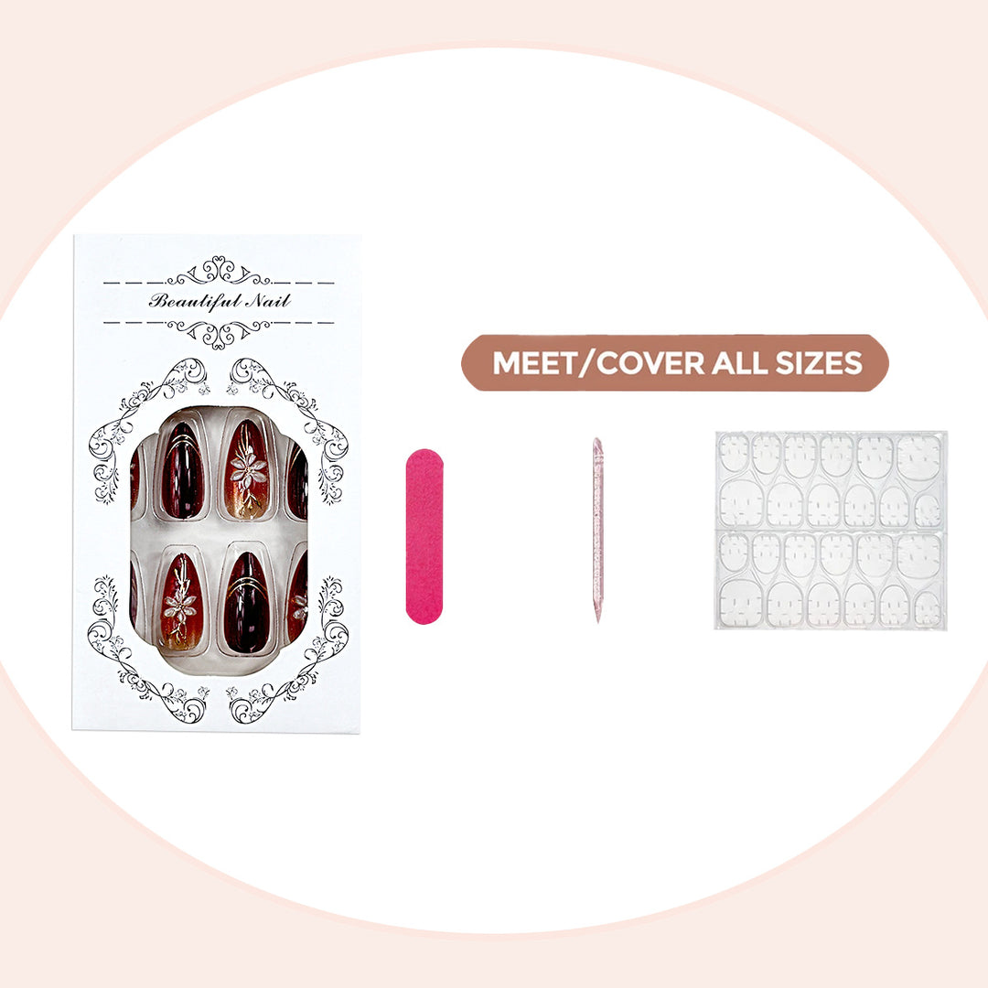 Decorative Press-On Nail Set Stornfield