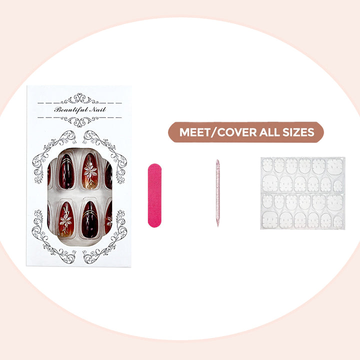 Decorative Press-On Nail Set Stornfield