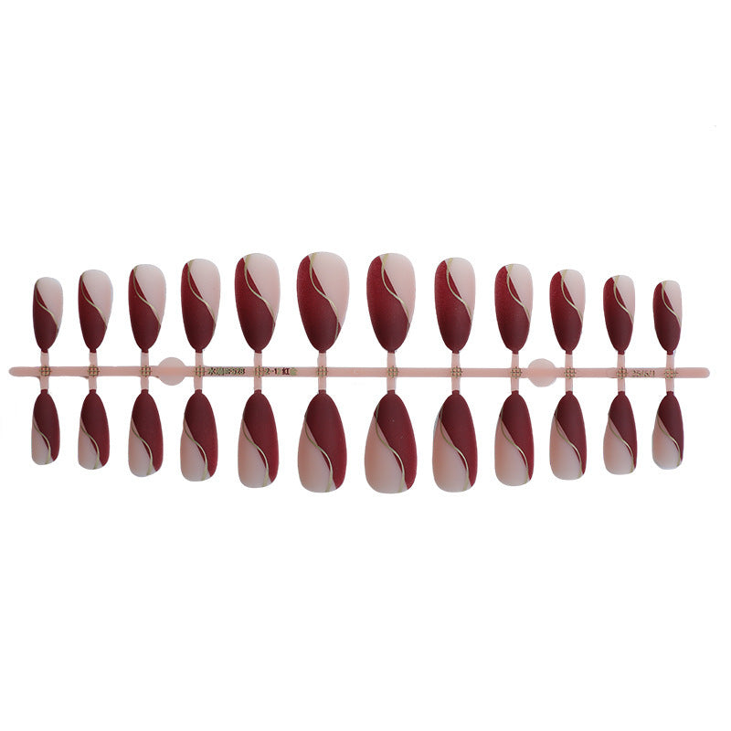 Nail art set with elegant wave patterns Stornfield