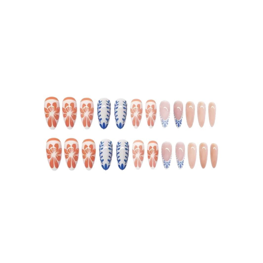 Floral Abstract Press-On Nail Set Stornfield