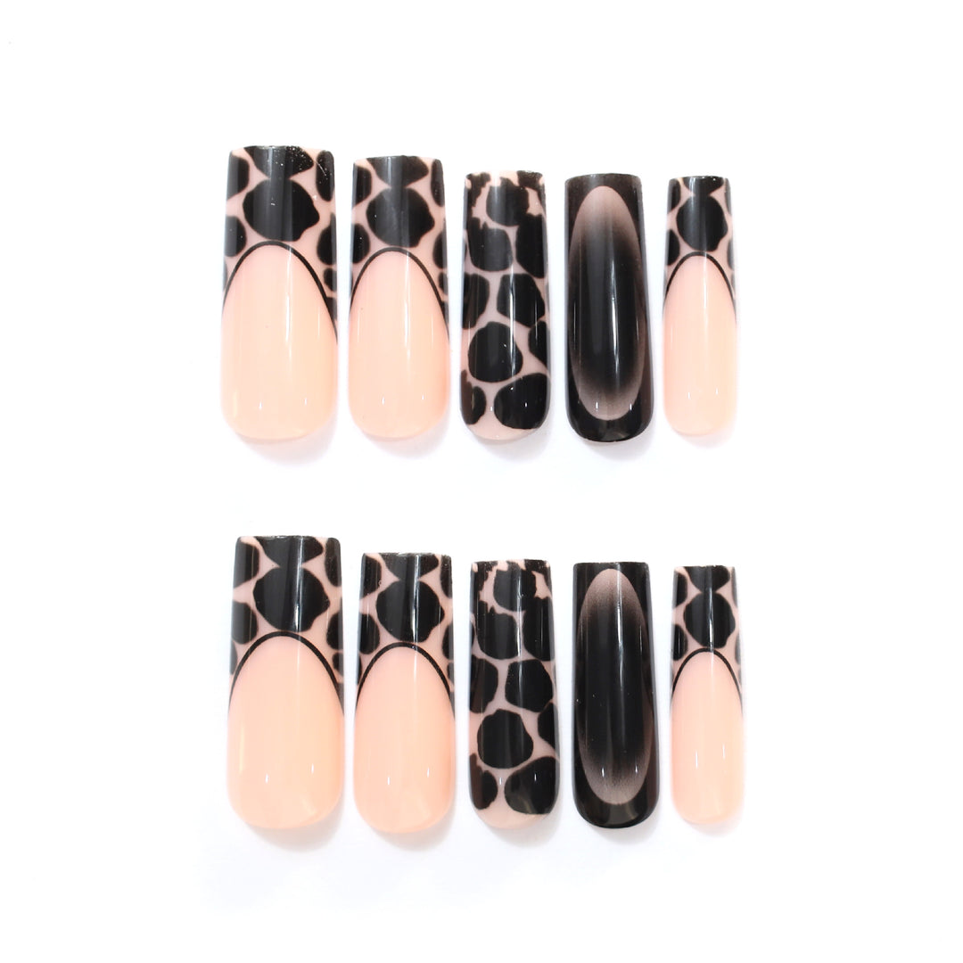 Artistic Leopard-Print Nail Enhancements Stornfield