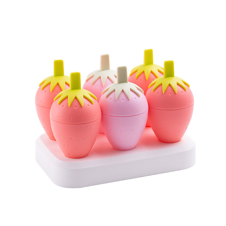 Fun Strawberry-Shaped Ice Cream Mold Set
