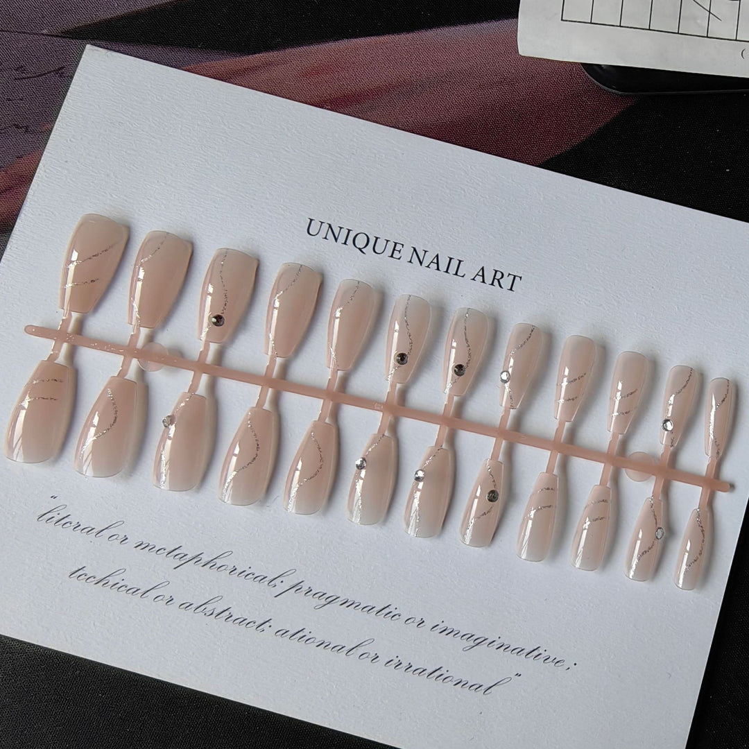 Glamorous artificial nails with decor Stornfield