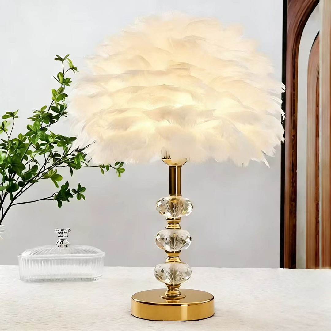 Feathered Accent Table Lamp