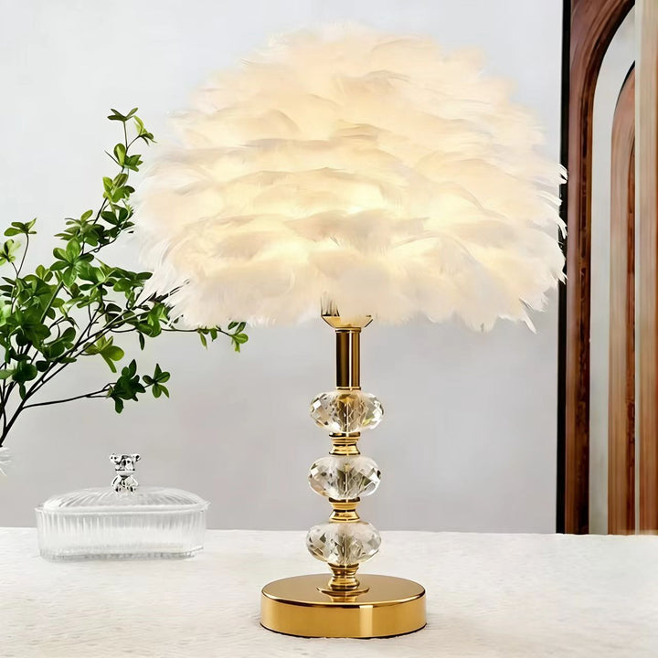 Feathered Accent Table Lamp