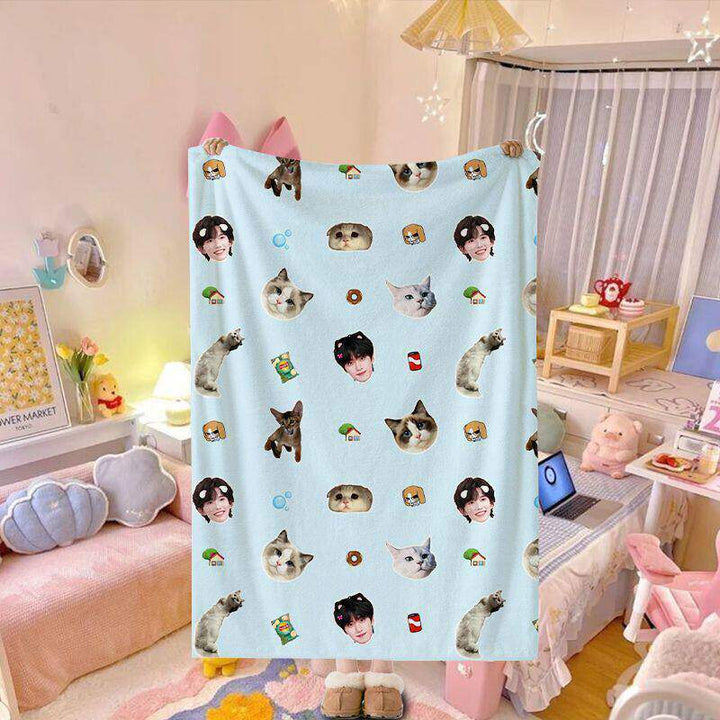Playful Graphic Throw Blanket