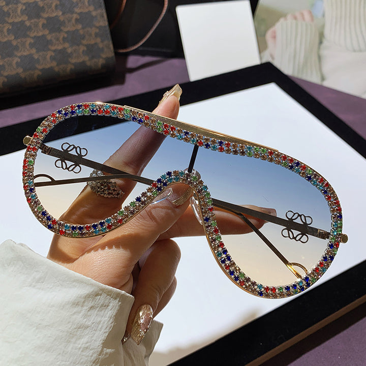 Women's Glamorous Sunglasses with Rhinestone-Embellished Frame Stornfield