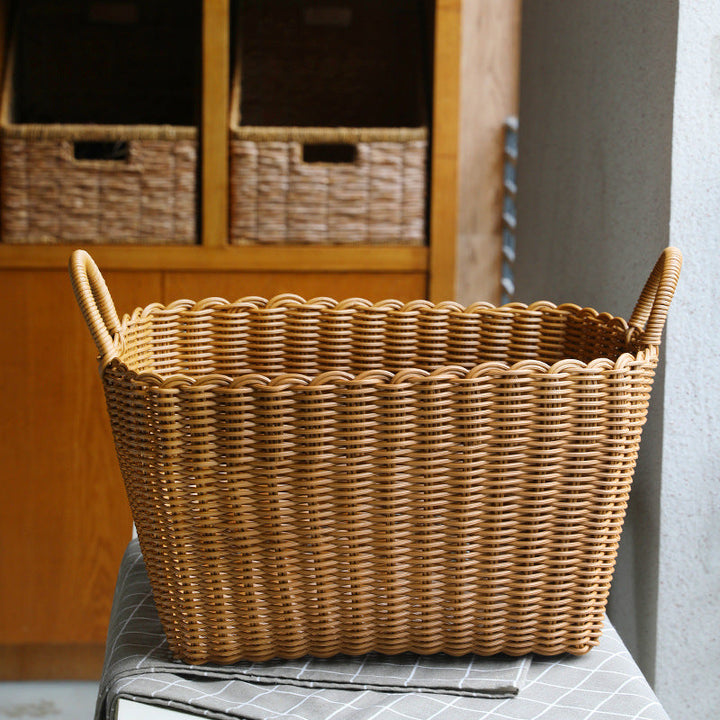 Handwoven Storage Basket with Handles Stornfield