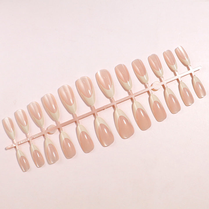 Glossy Long Almond-Shaped Press-On Nail Set Stornfield