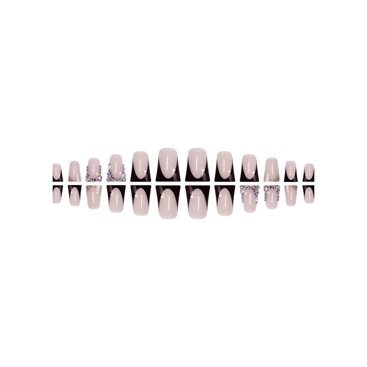 Decorative Press-On Nail Art with Rhinestone Accents Stornfield
