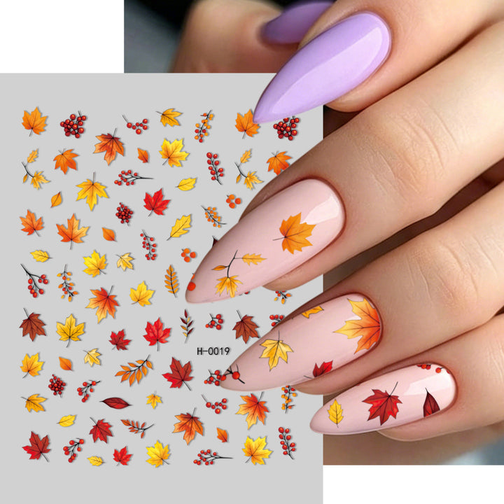 Autumn Leaf Nail Art Transfer Decals