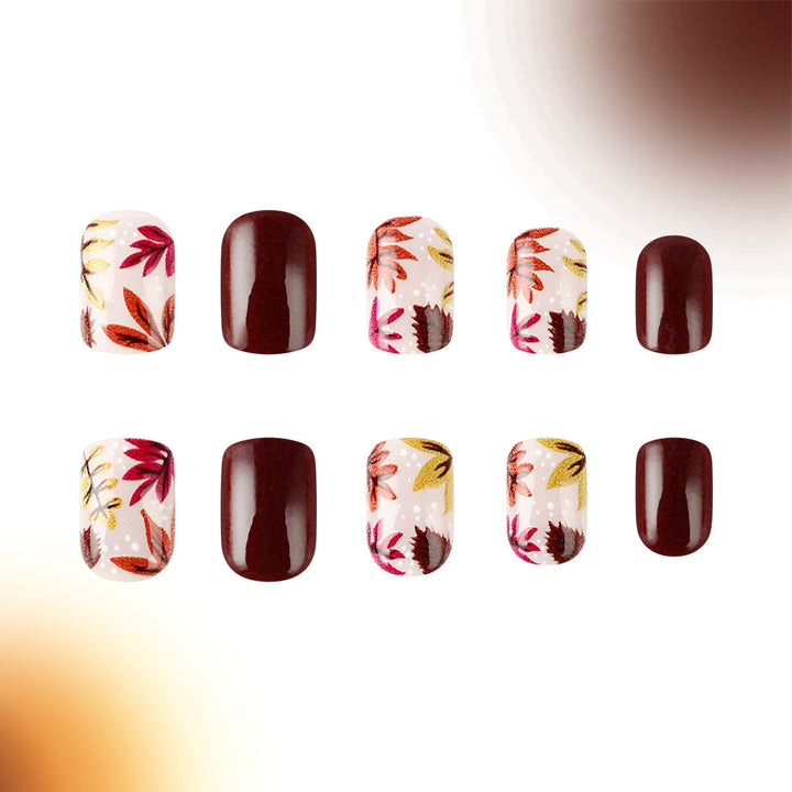 Autumn-Inspired Press-On Nail Art Stornfield