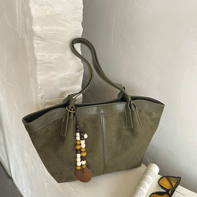 Chic Suede Tote Handbag