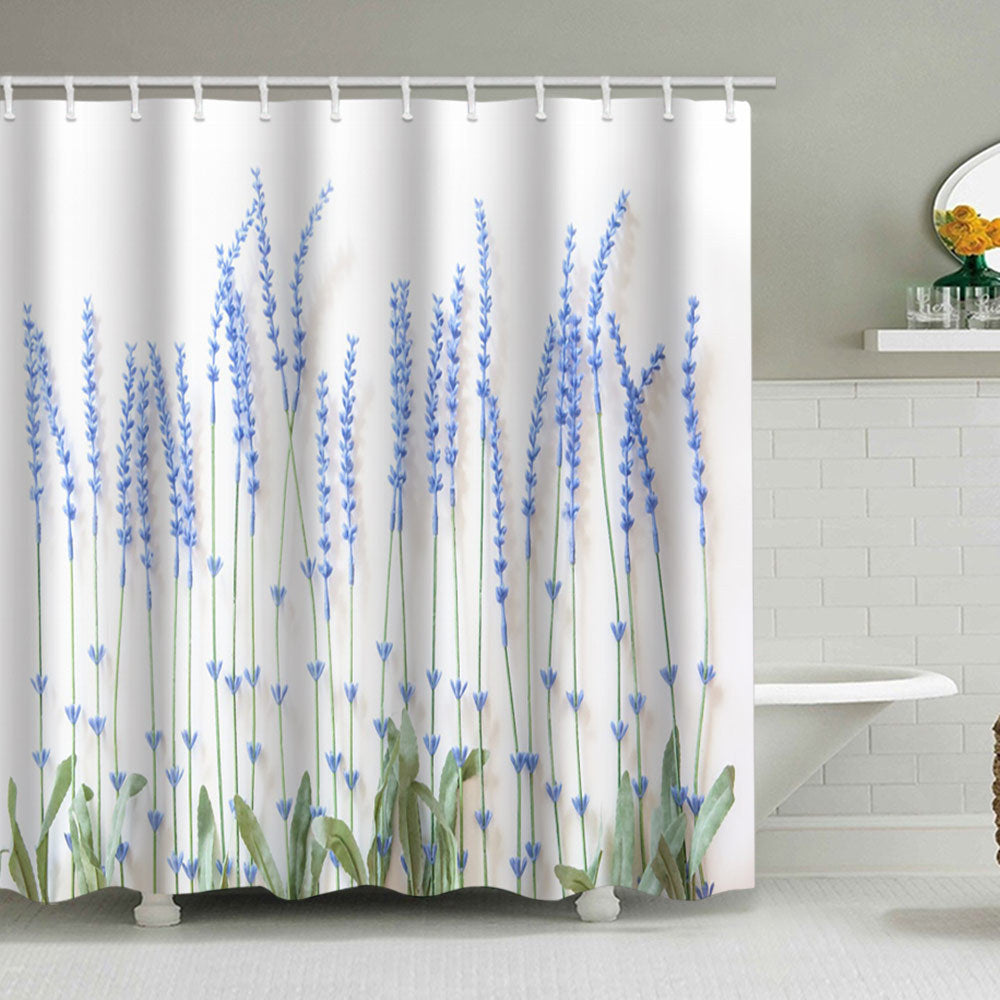 Floral Lavender Pattern Shower Curtain Stornfield