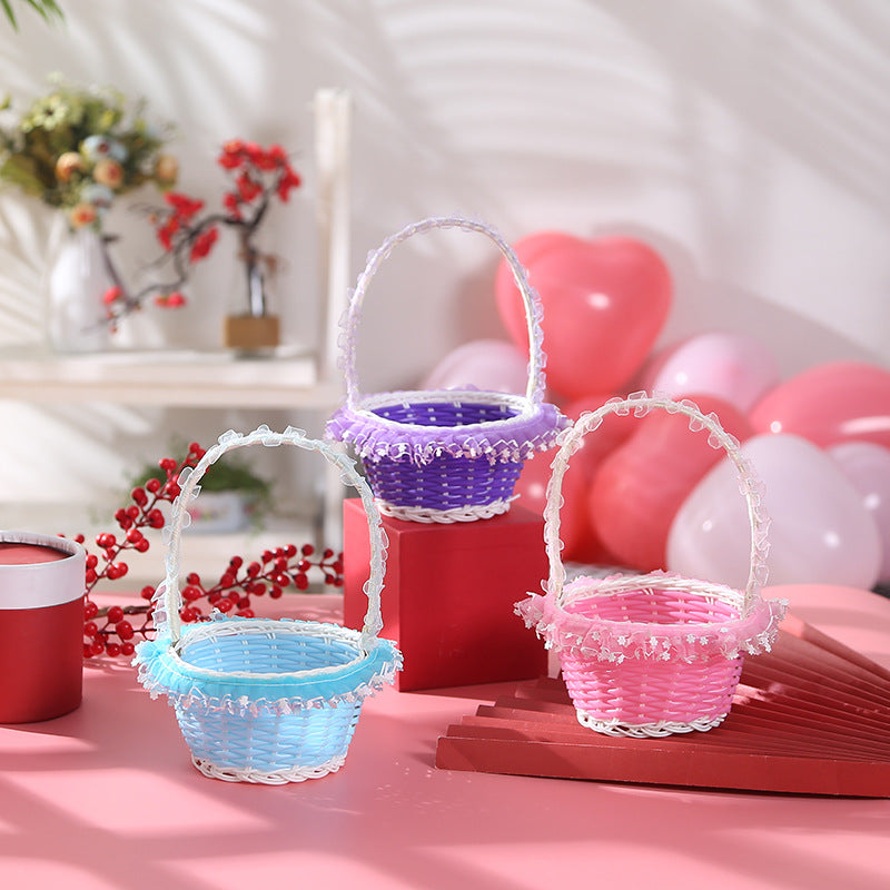 Girls Decorative Woven Easter Basket Stornfield