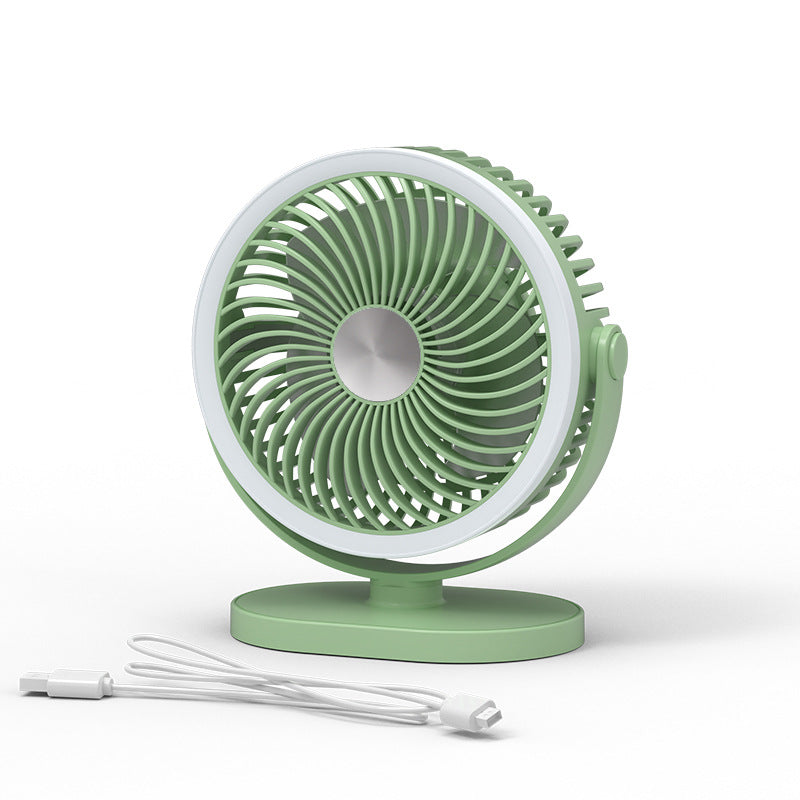 Ladies portable table fan with LED ring lighting Stornfield
